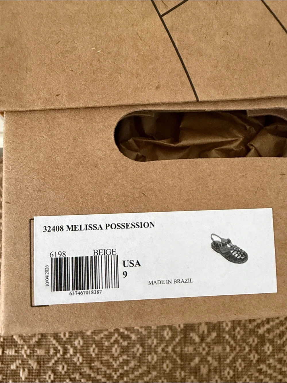 Melissa Possession Jelly Fisherman Sandals in Beige (Women Size 9) - Picture 5 of 5